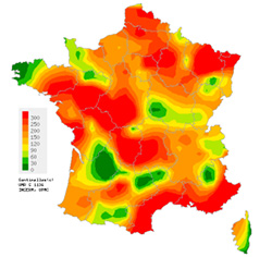 Carte des diarrhées aiguës en janvier 2016