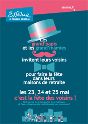 Affiche Fête des voisins en Essonne - mai 2014